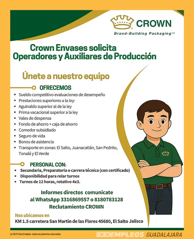 Vacante de empleo en Guadalajara publicada el 2026-06-05 en Solo Empleos