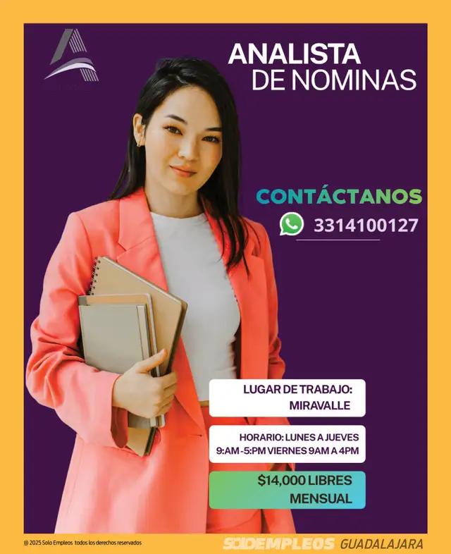 Vacante de empleo en Guadalajara publicada el 2026-06-05 en Solo Empleos