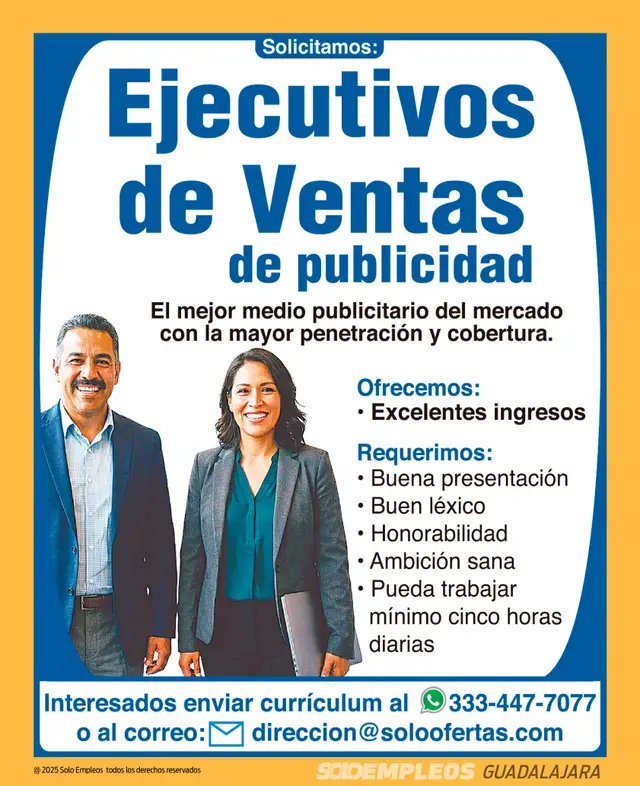 Vacante de empleo en Guadalajara publicada el 2026-06-05 en Solo Empleos