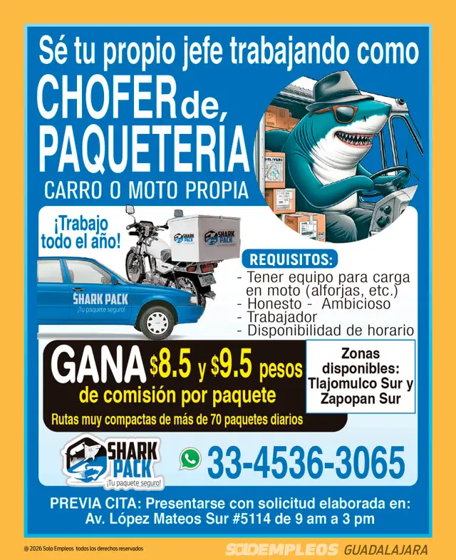 Vacante de empleo en Guadalajara publicada el 2026-07-24 en Solo Empleos