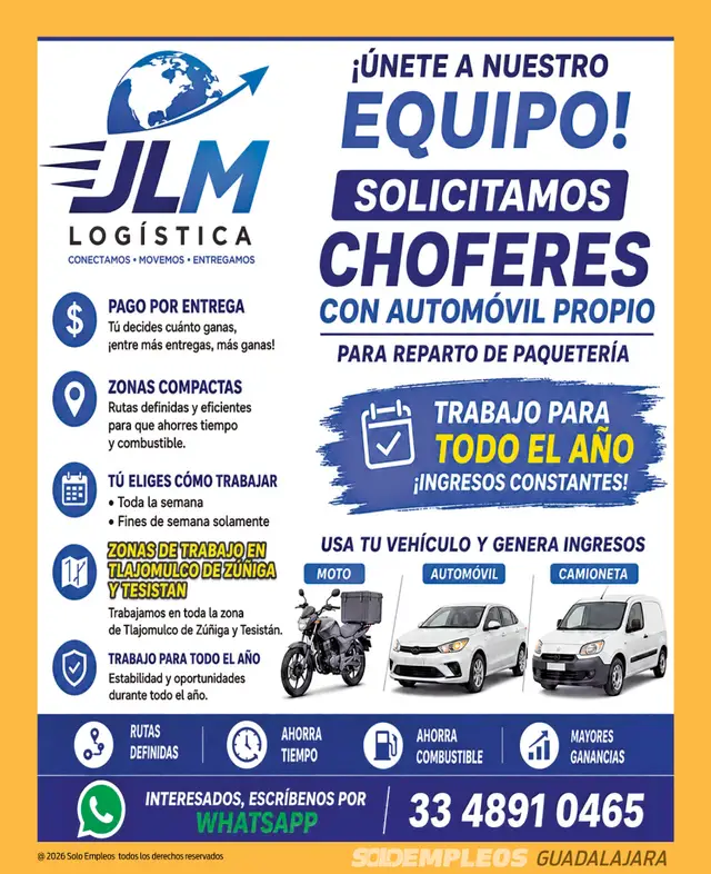 Vacante de empleo en Guadalajara publicada el 2026-07-24 en Solo Empleos