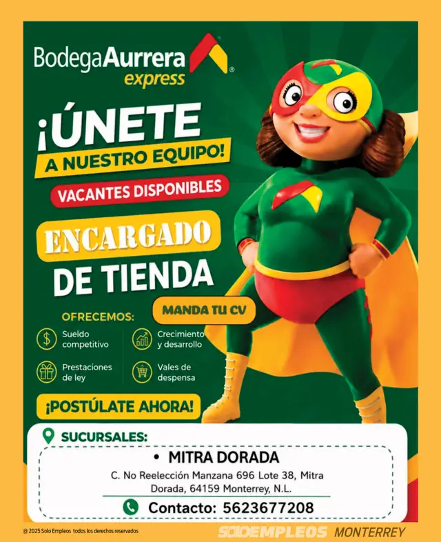 Vacante de empleo en Monterrey publicada el 2026-06-05 en Solo Empleos
