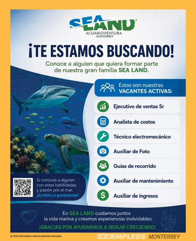 Vacante de empleo en Monterrey publicada el 2026-07-17 en Solo Empleos