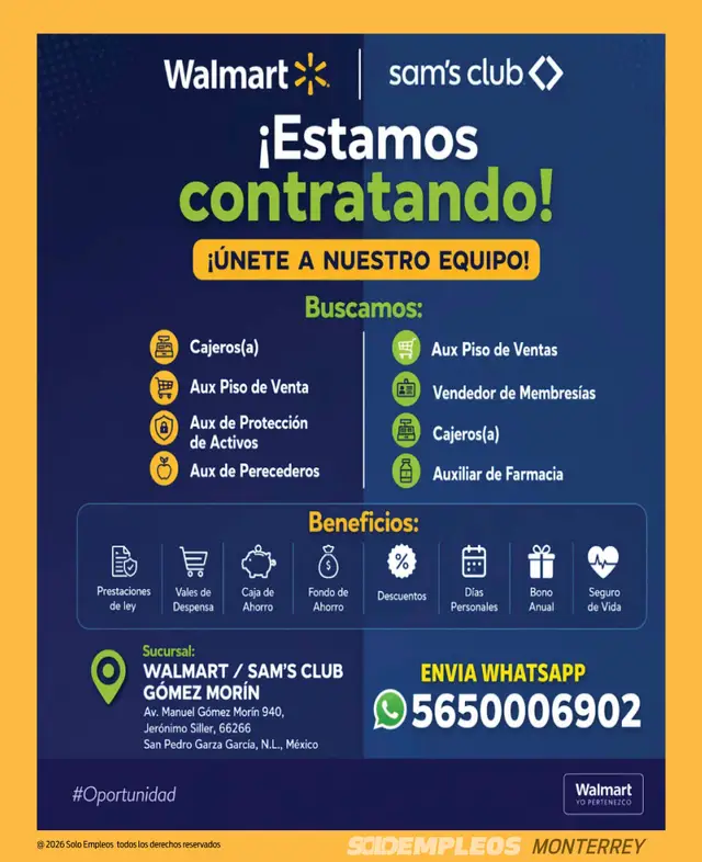 Vacante de empleo en Monterrey publicada el 2026-07-17 en Solo Empleos